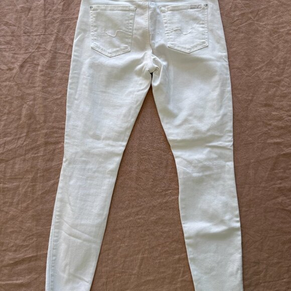 7 For All Mankind Gwenevere Distressed Crop Jeans - Picture 2 of 5